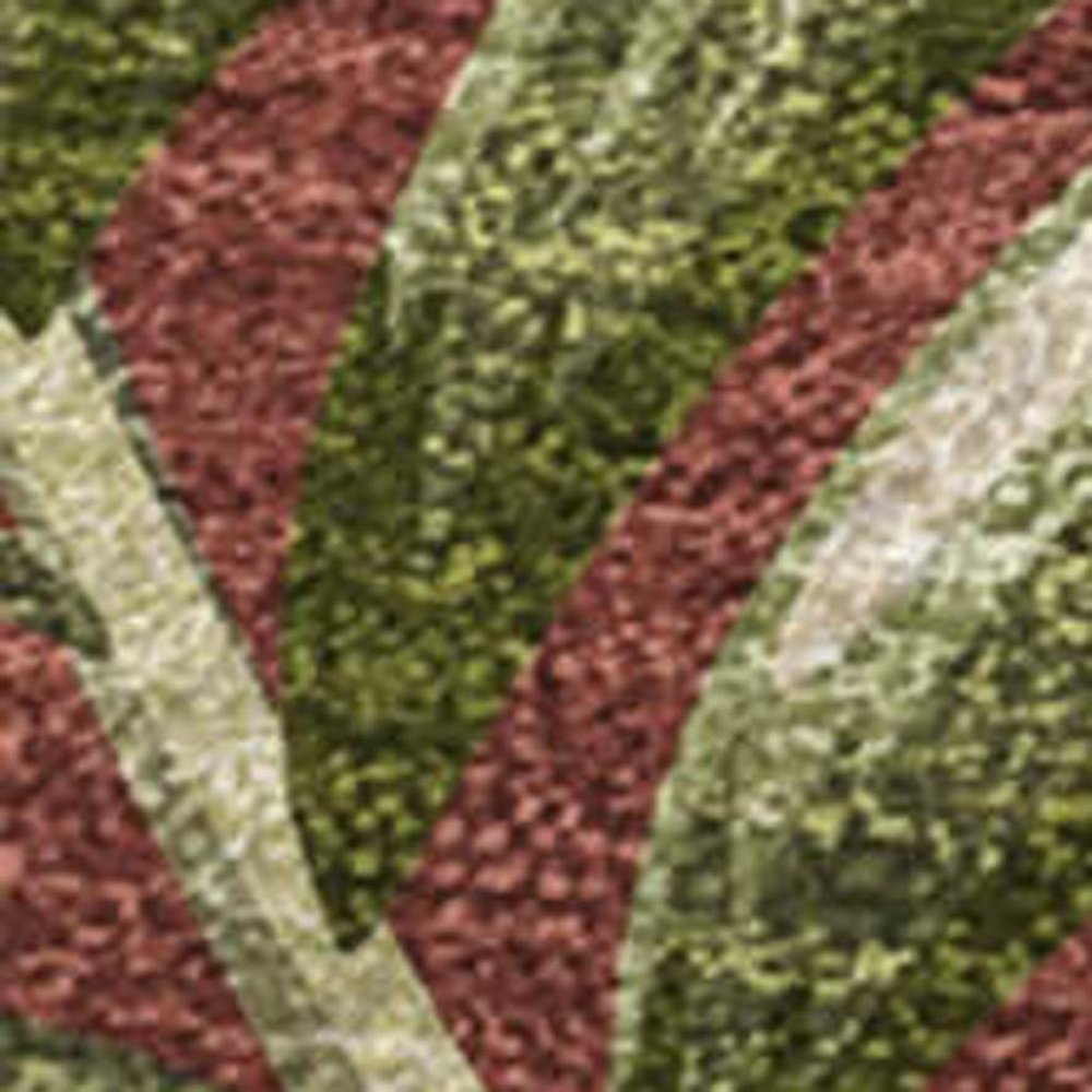 50" X 70" Rust Green And Beige Microfiber Leaves Plush Throw Blanket HomeRoots