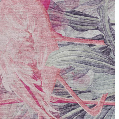 50" X 70" Pink And Ivory Animal Print Polyester Woven Plush Throw Blanket HomeRoots