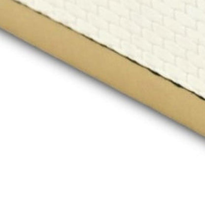 Set of Two White And Gold Square Nesting Decorative Storage Boxes With Lids HomeRoots