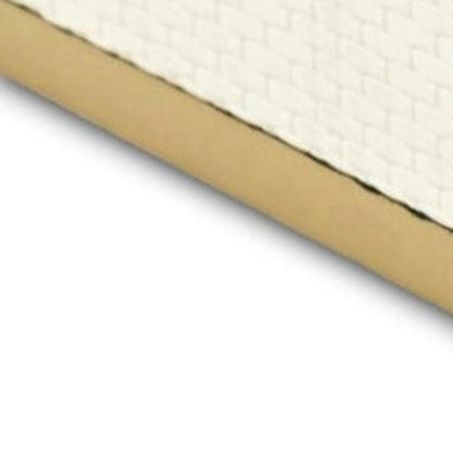 Set of Two White And Gold Square Nesting Decorative Storage Boxes With Lids HomeRoots
