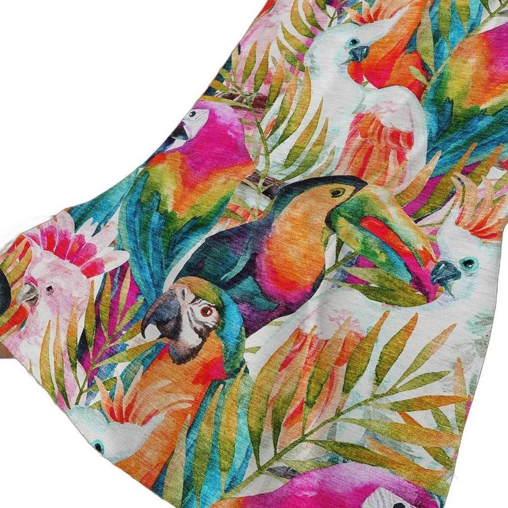 50" X 70" Orange Pink And Blue Animal Print Polyester Woven Plush Throw Blanket HomeRoots