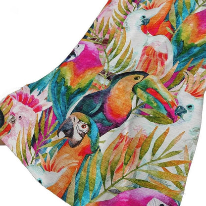 50" X 70" Orange Pink And Blue Animal Print Polyester Woven Plush Throw Blanket HomeRoots