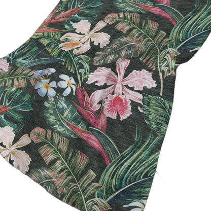 50" X 70" Midnight Green And Pink Floral Polyester Woven Plush Throw Blanket HomeRoots
