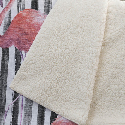50" X 70" Pink Black And Ivory Microfiber Animal Print Plush Throw Blanket HomeRoots