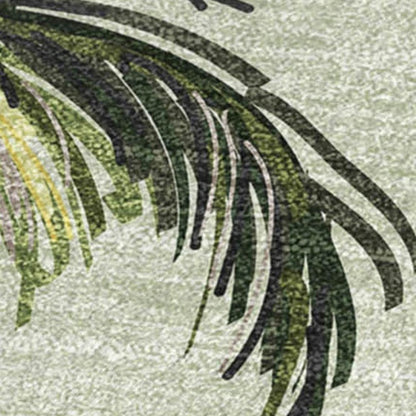 50" X 70" Green Palm Tree Microfiber Plush Throw Blanket HomeRoots