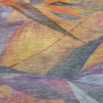 50" X 70" Peach Blue And Orange Animal Print Plush Throw Blanket HomeRoots