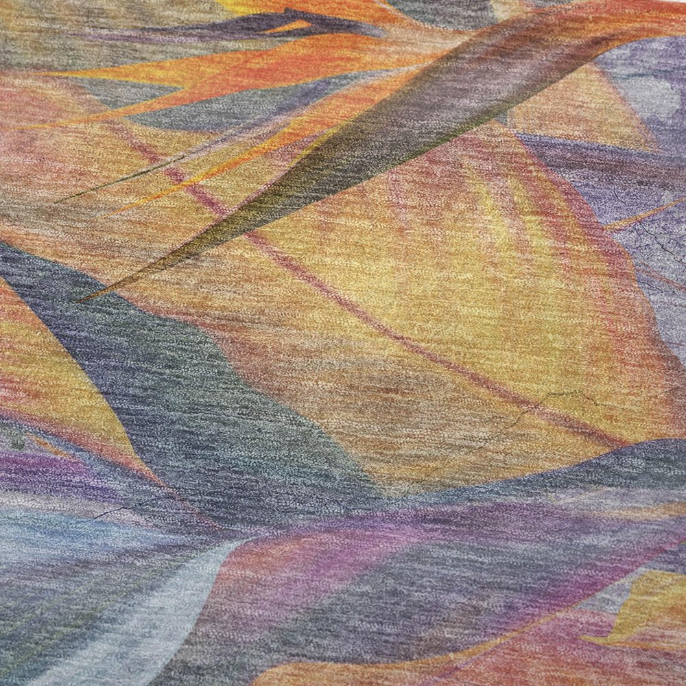 50" X 70" Peach Blue And Orange Animal Print Plush Throw Blanket HomeRoots