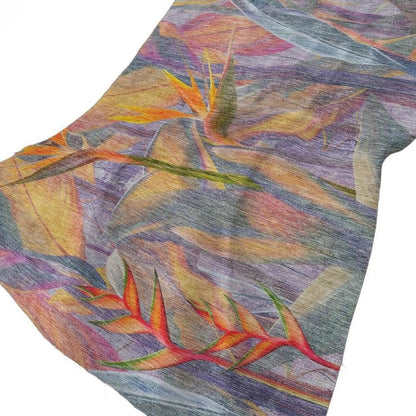 50" X 70" Peach Blue And Orange Animal Print Plush Throw Blanket HomeRoots