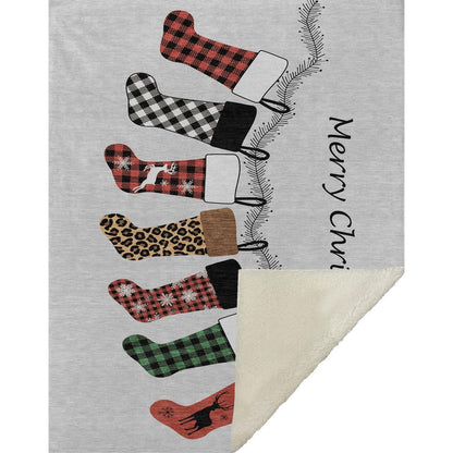 50" X 70" Gray Red And Green Microfiber Checkered Plush Throw Blanket HomeRoots