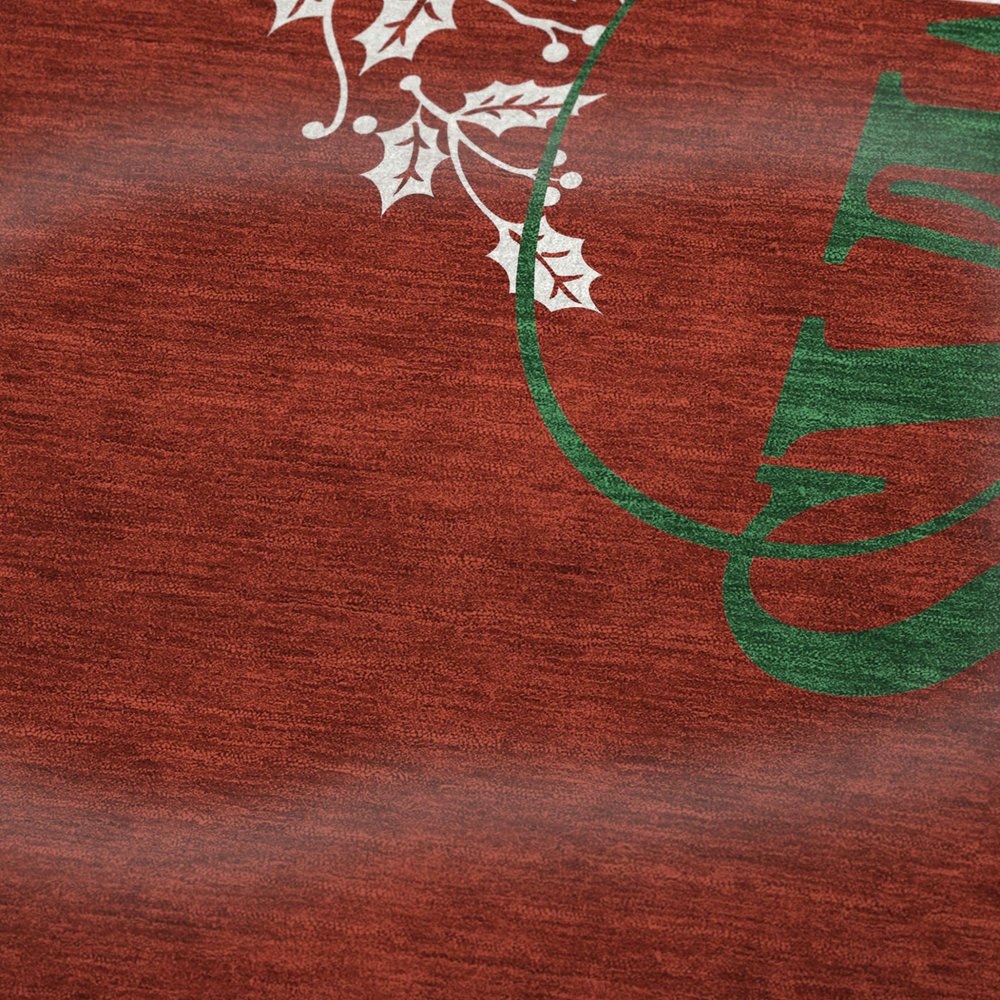 50" X 70" Ruby Red Green And Ivory Floral Plush Throw Blanket HomeRoots