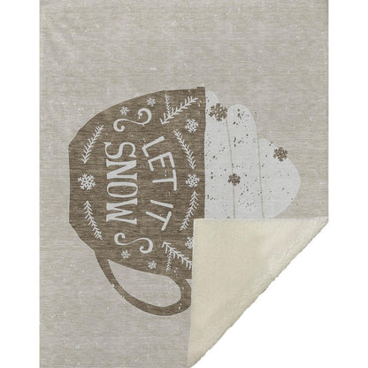 50" X 70" Latte Ivory And Beige Geometric Polyester Woven Plush Throw Blanket HomeRoots
