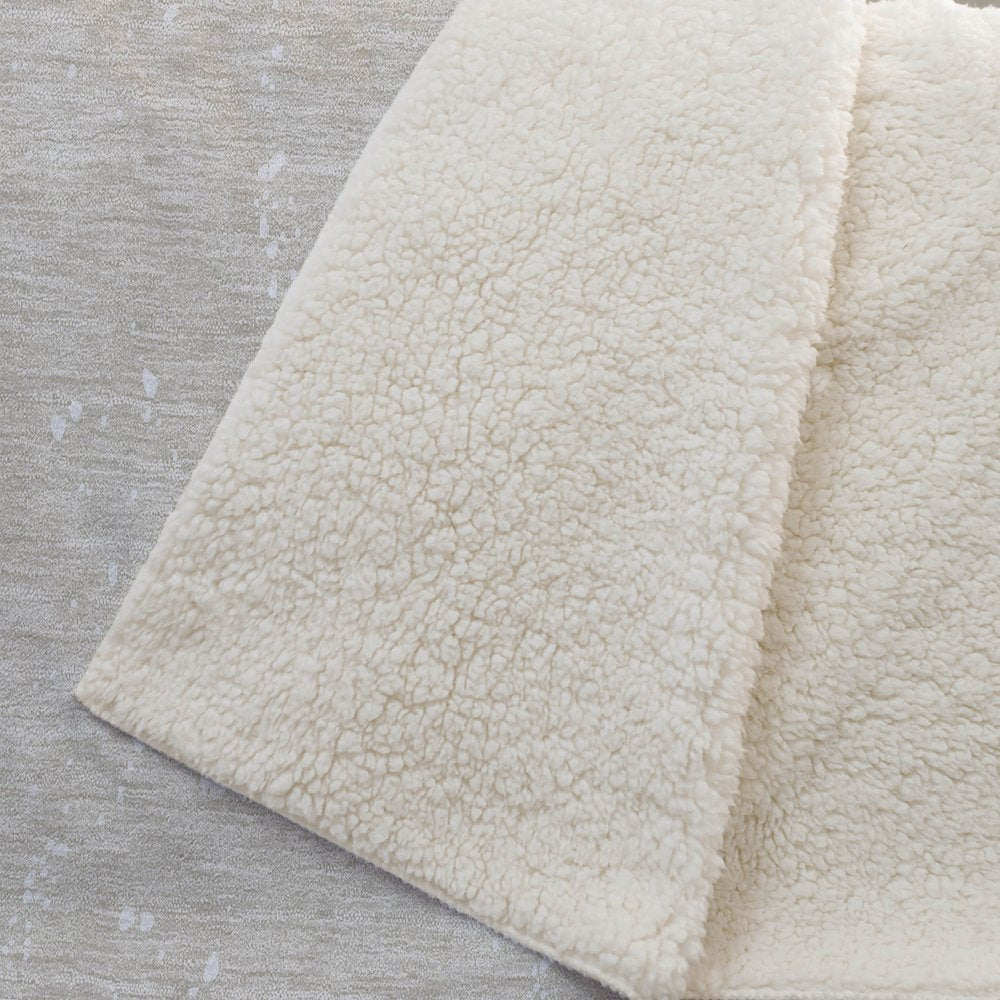 50" X 70" Latte Ivory And Beige Geometric Polyester Woven Plush Throw Blanket HomeRoots