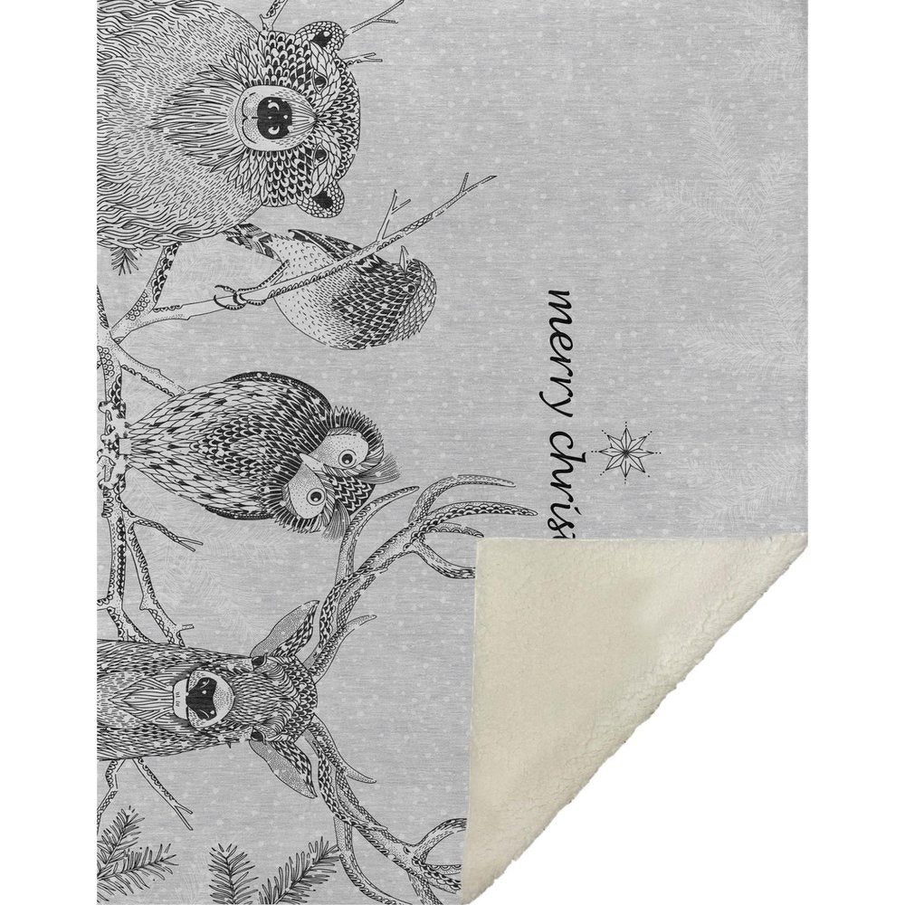 50" X 70" Gray Black And Ivory Microfiber Animal Print Plush Throw Blanket HomeRoots