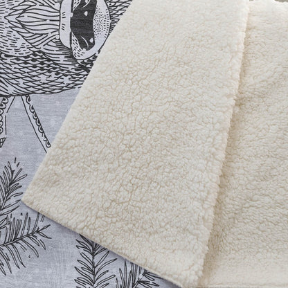 50" X 70" Gray Black And Ivory Microfiber Animal Print Plush Throw Blanket HomeRoots