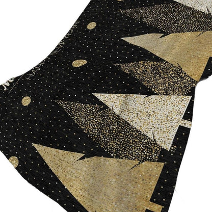 50" X 70" Midnight Gold And Ivory Polka Dots Polyester Woven Plush Throw Blanket HomeRoots