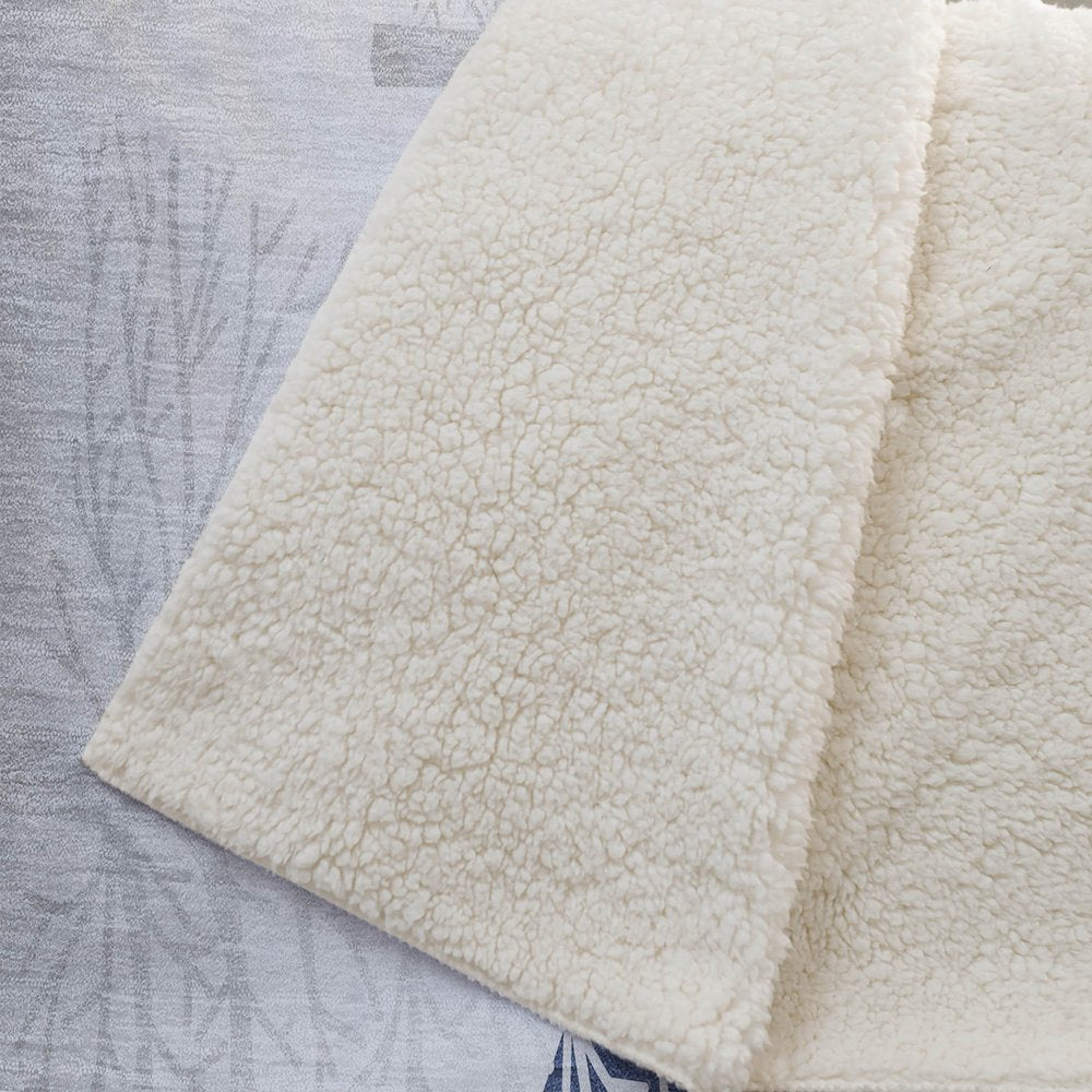 50" X 70" Blue Ivory And Red Microfiber Geometric Plush Throw Blanket HomeRoots