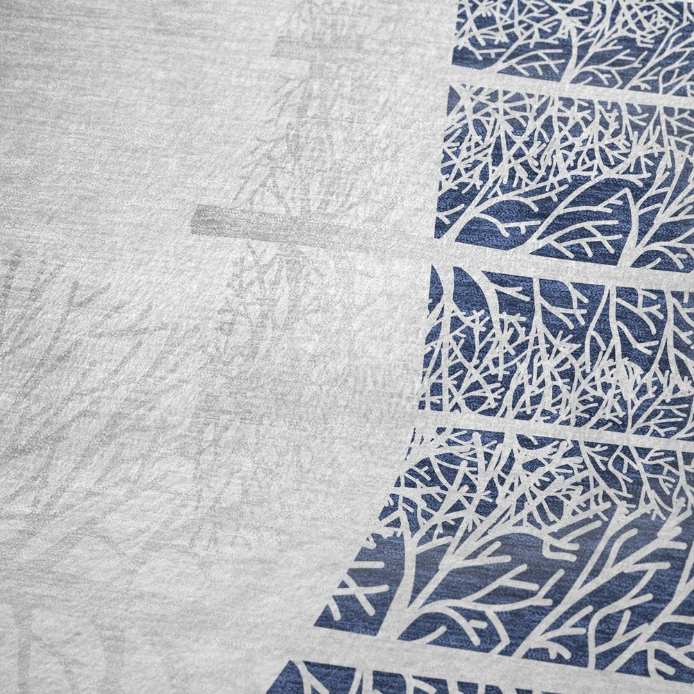 50" X 70" Blue Ivory And Red Microfiber Geometric Plush Throw Blanket HomeRoots