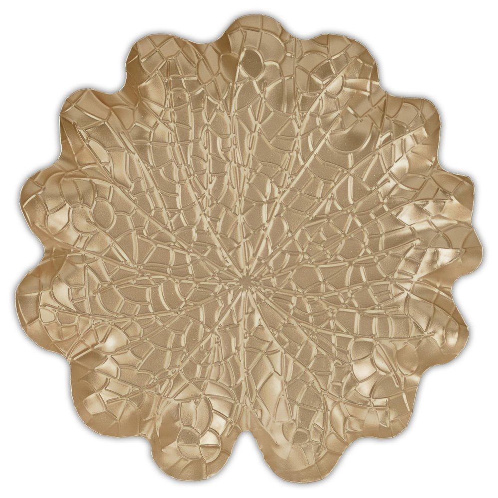 12" Gold Metal Handmade Lily Pad Vanity Tray HomeRoots