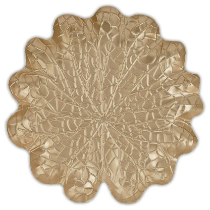 12" Gold Metal Handmade Lily Pad Vanity Tray HomeRoots