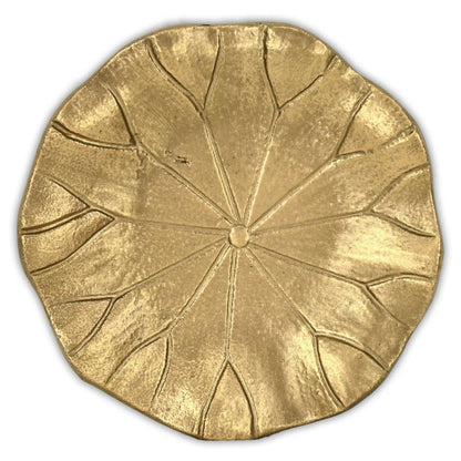 6" Gold Cast Iron Lily Pad Trinket Tray HomeRoots