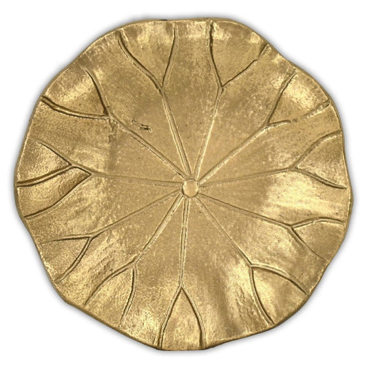 6" Gold Cast Iron Lily Pad Trinket Tray HomeRoots