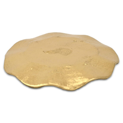 6" Gold Cast Iron Lily Pad Trinket Tray HomeRoots