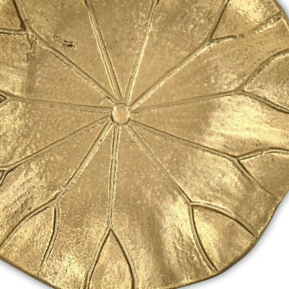 6" Gold Cast Iron Lily Pad Trinket Tray HomeRoots