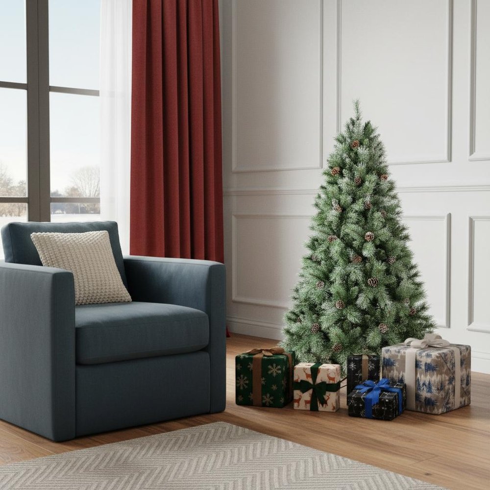 5' Full Pine Christmas Tree With Decorations HomeRoots