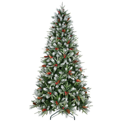 8' White Full Pine Christmas Tree HomeRoots