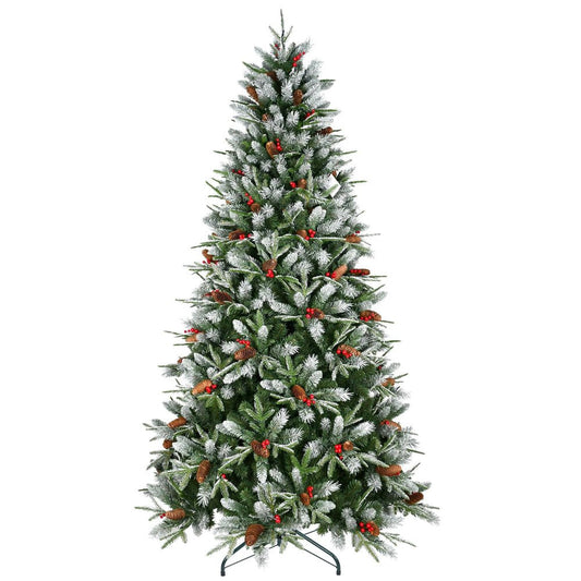 6' White Full Pine Christmas Tree HomeRoots