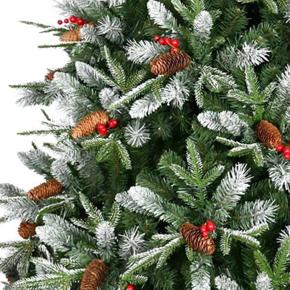 8' White Full Pine Christmas Tree HomeRoots