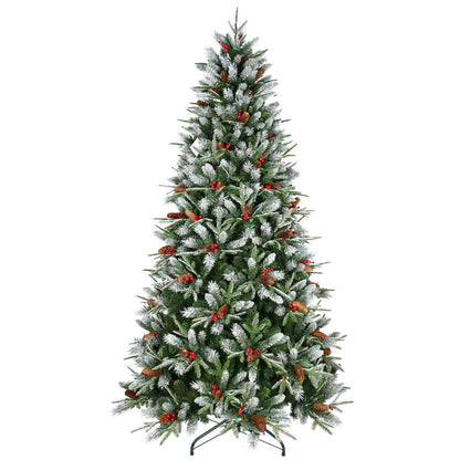 8' White Full Pine Christmas Tree HomeRoots