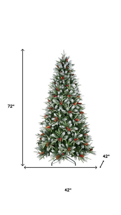 8' White Full Pine Christmas Tree HomeRoots