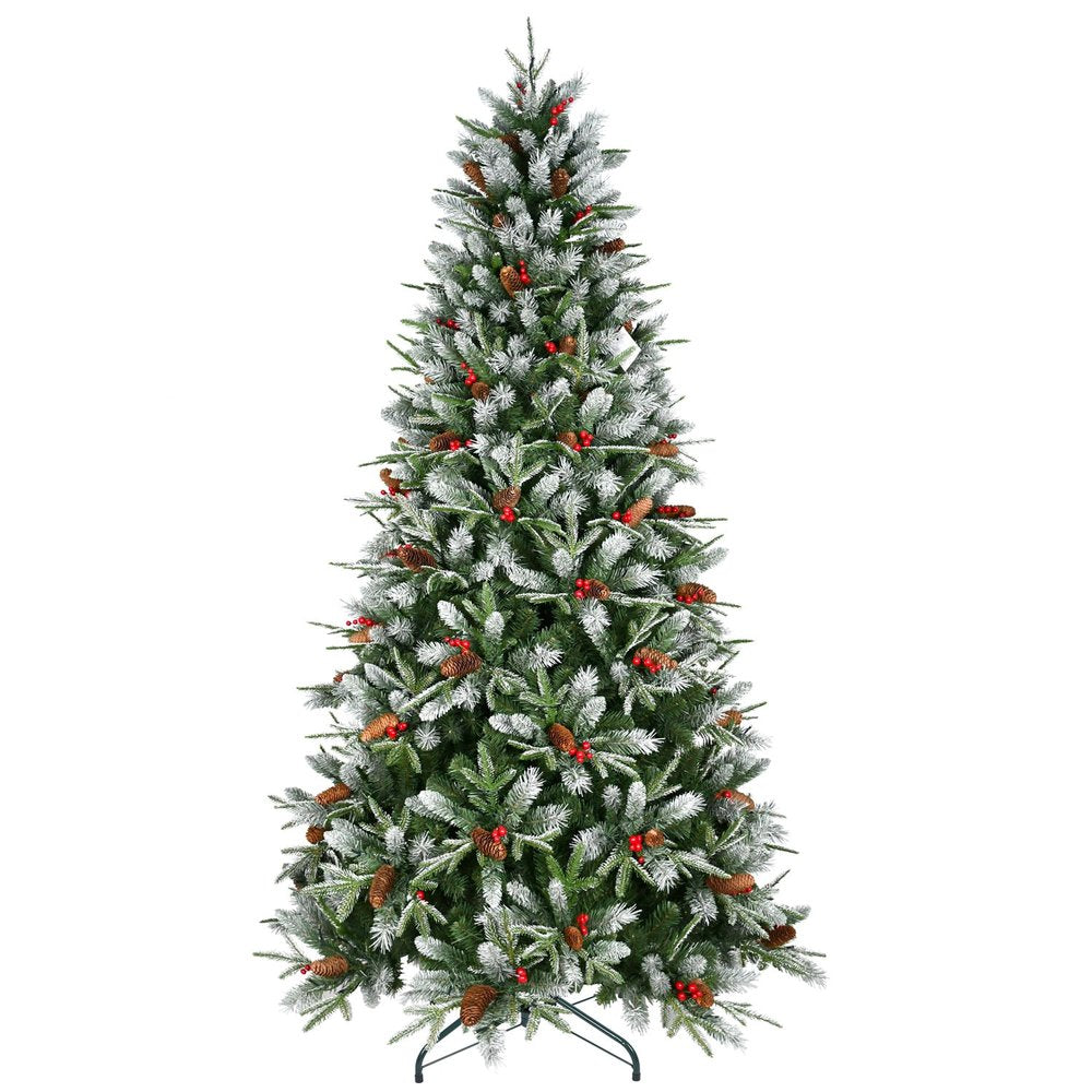 8' White Full Pine Christmas Tree HomeRoots