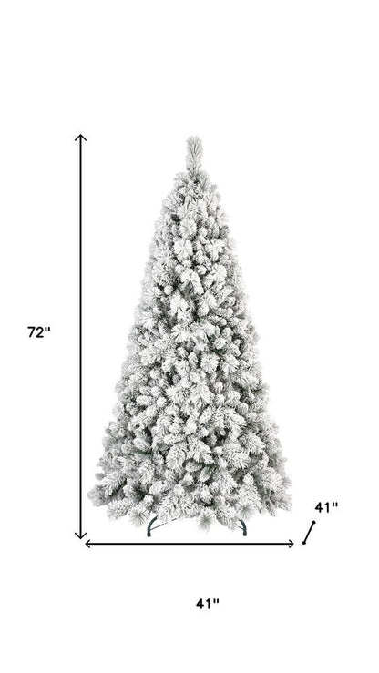 8' White Full Pine Christmas Tree HomeRoots