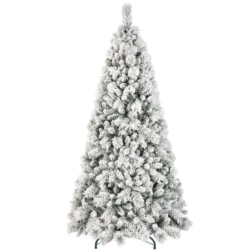 8' White Full Pine Christmas Tree HomeRoots