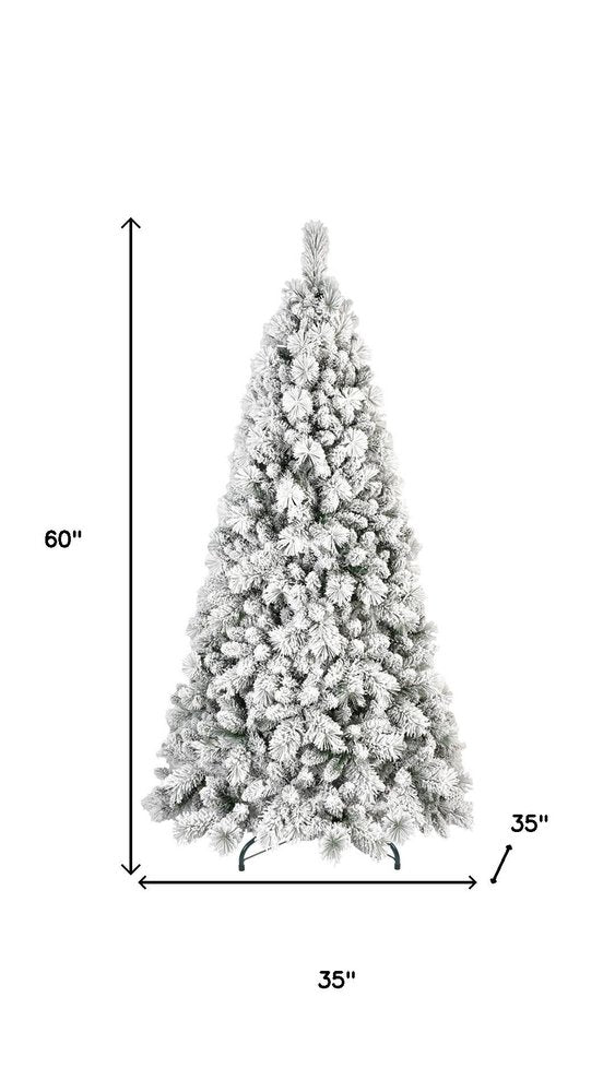 8' White Full Pine Christmas Tree HomeRoots