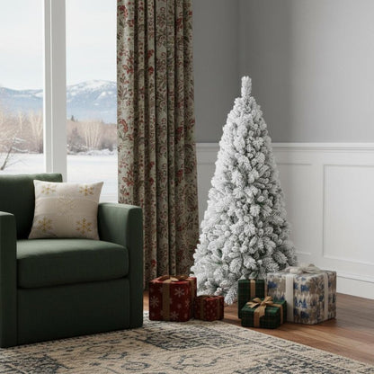 8' White Full Pine Christmas Tree HomeRoots