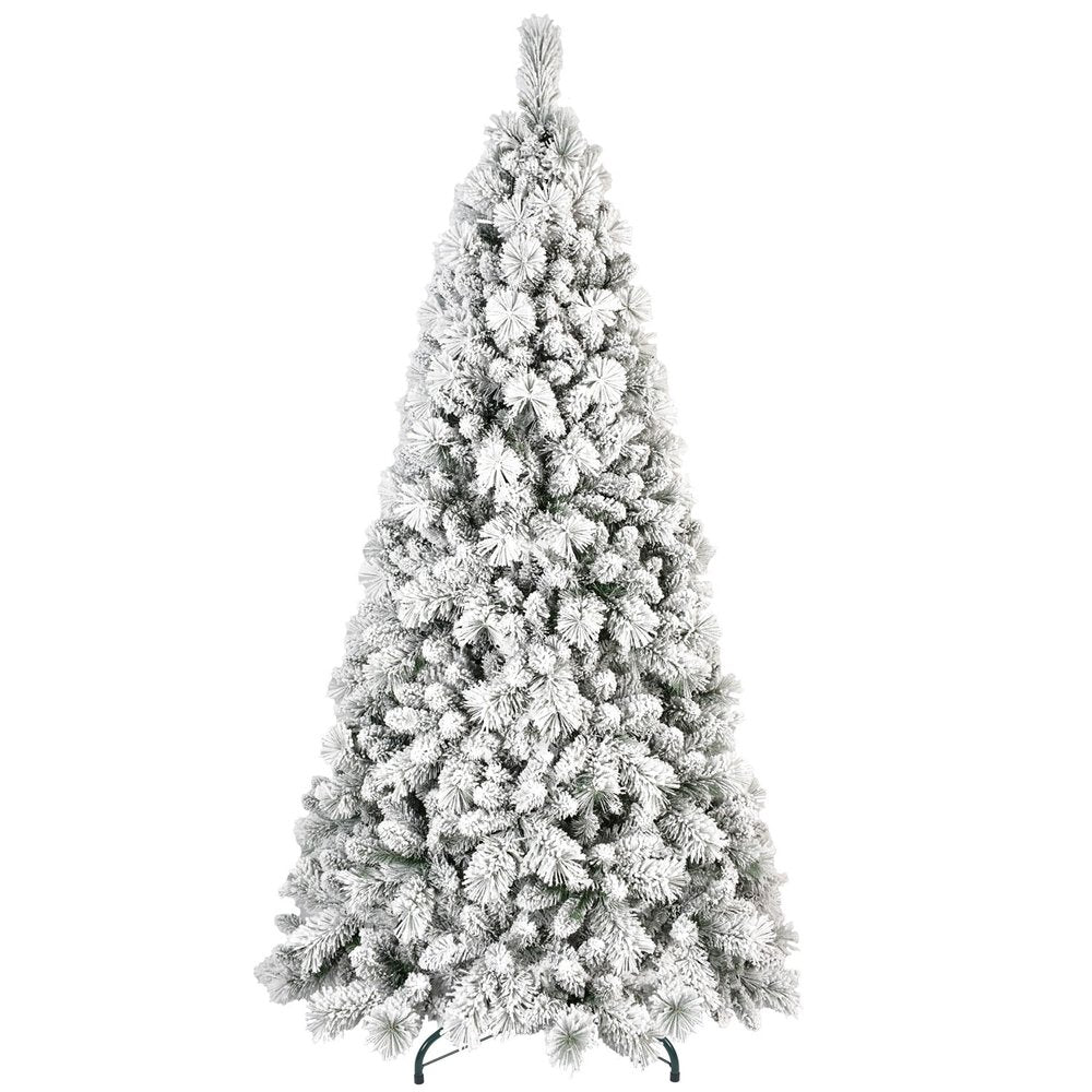 8' White Full Pine Christmas Tree HomeRoots