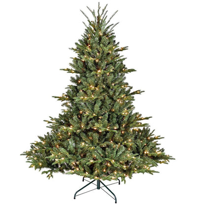 7.5' Pre Lit Full Pine Christmas Tree HomeRoots
