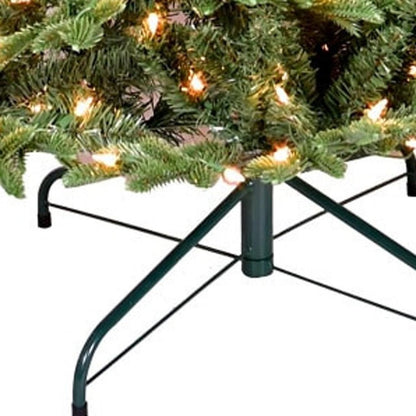 7' Pre Lit Full Pine Christmas Tree HomeRoots