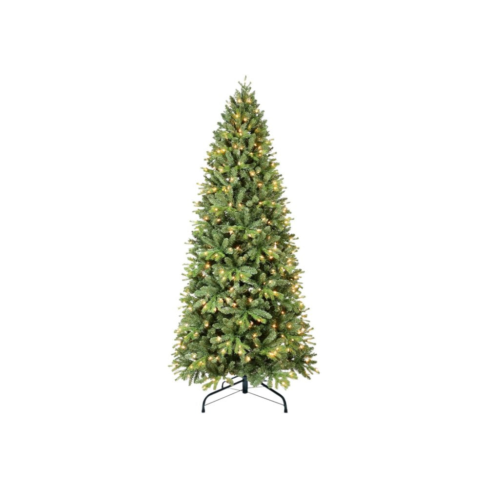 7' Pre Lit Full Pine Christmas Tree HomeRoots