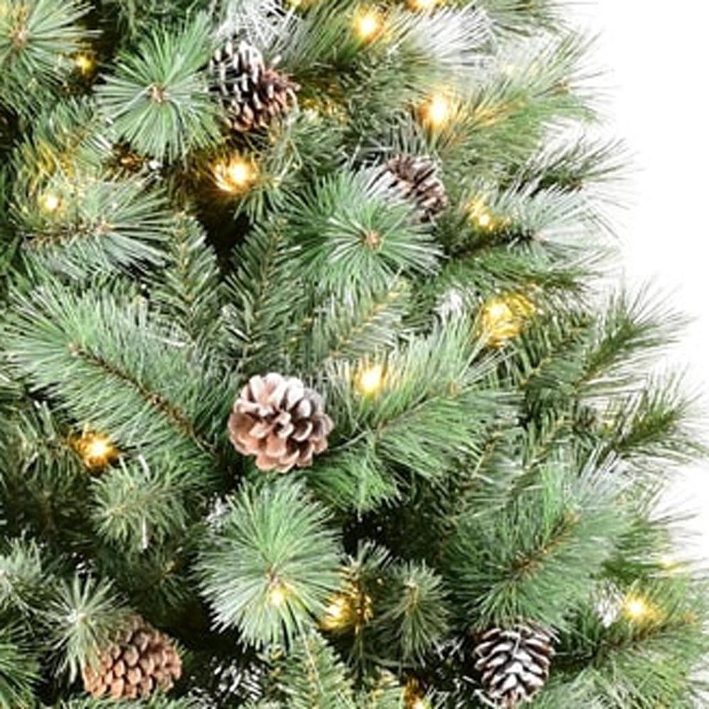 9' Pre Lit Full Pine Christmas Tree HomeRoots