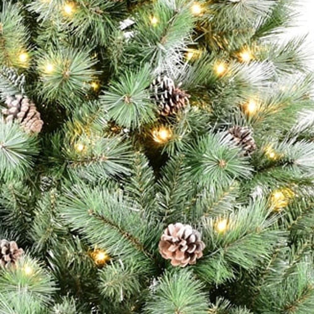 9' Pre Lit Full Pine Christmas Tree HomeRoots