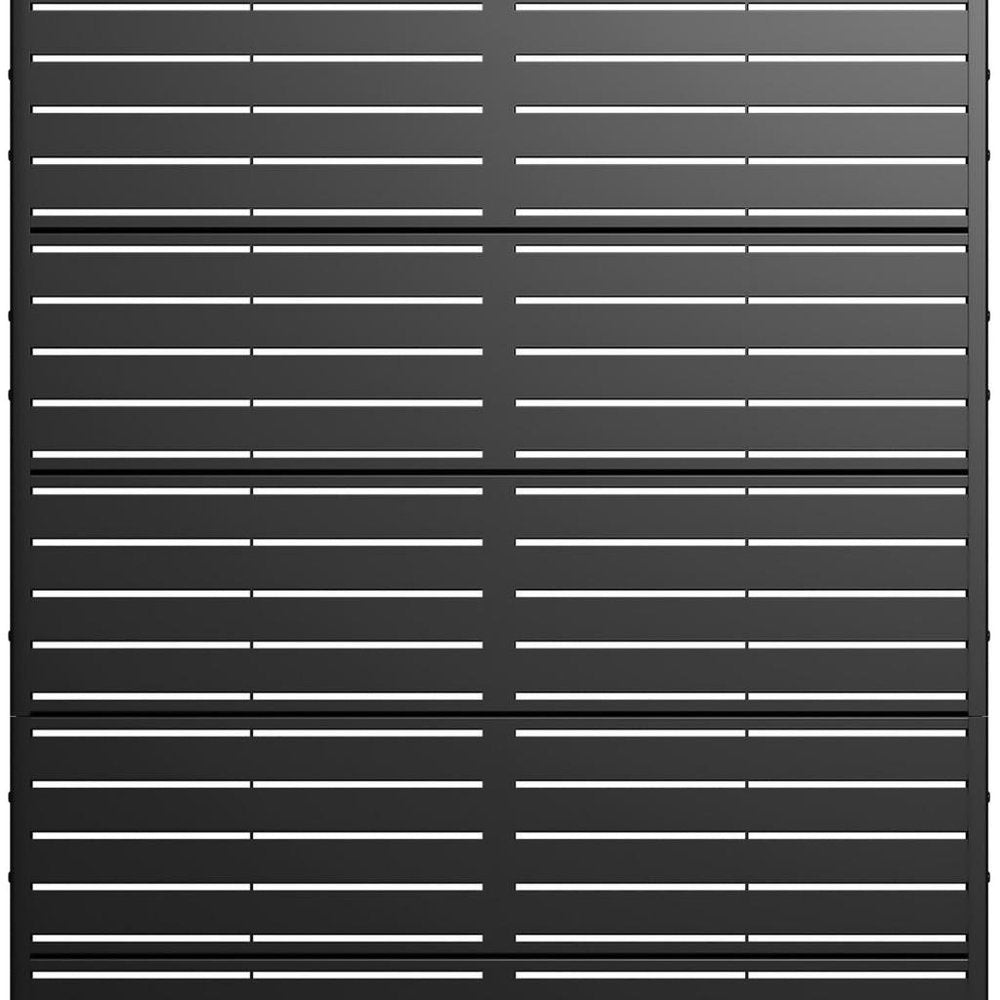 72" Black Metal Six Panel Screen Room Divider HomeRoots