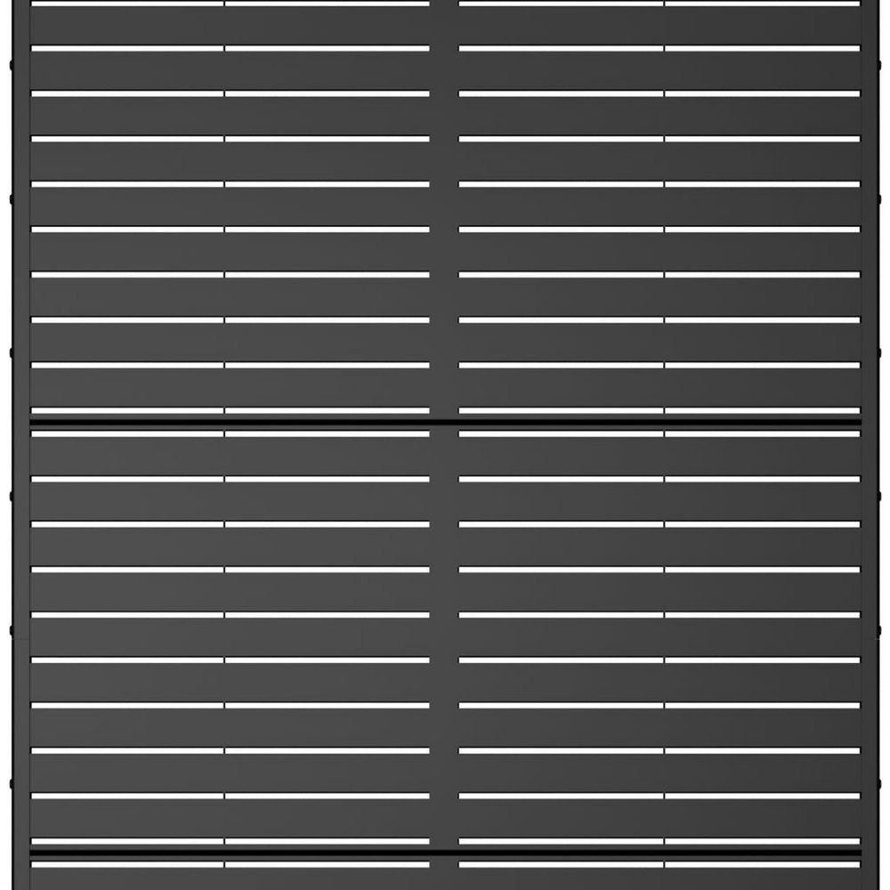 72" Black Metal Six Panel Screen Room Divider HomeRoots