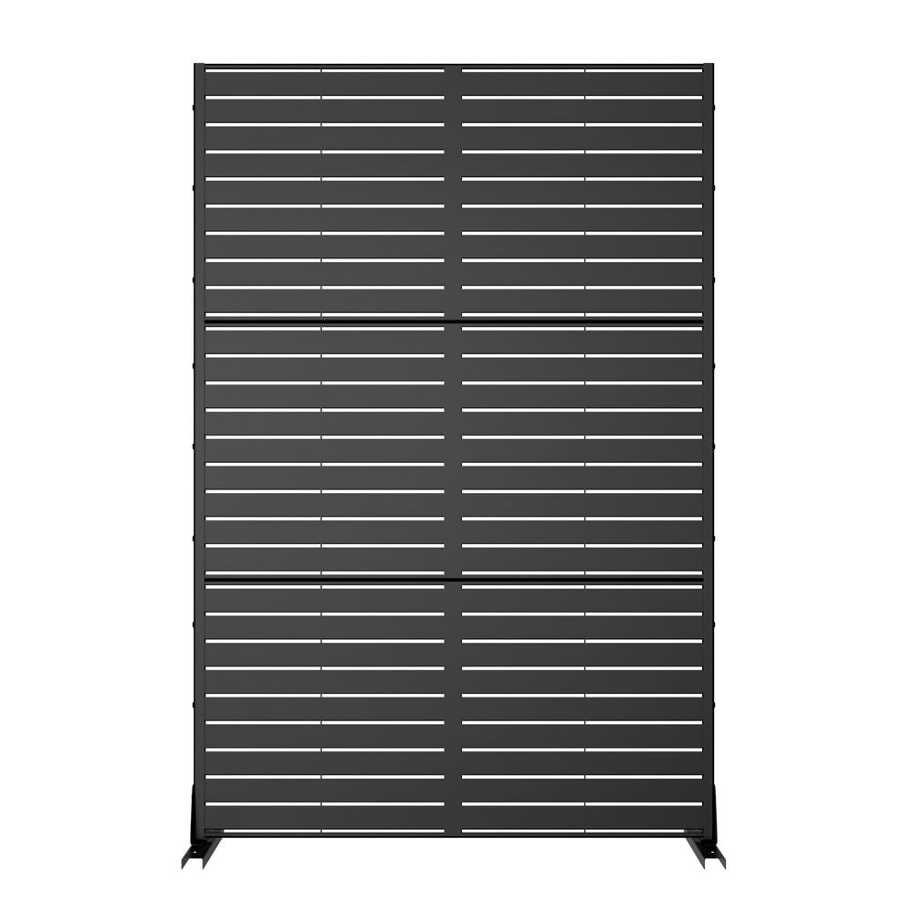 72" Black Metal Six Panel Screen Room Divider HomeRoots