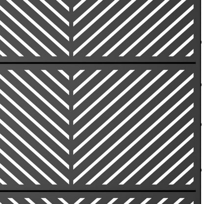 72" Black Metal Six Panel Screen Room Divider HomeRoots