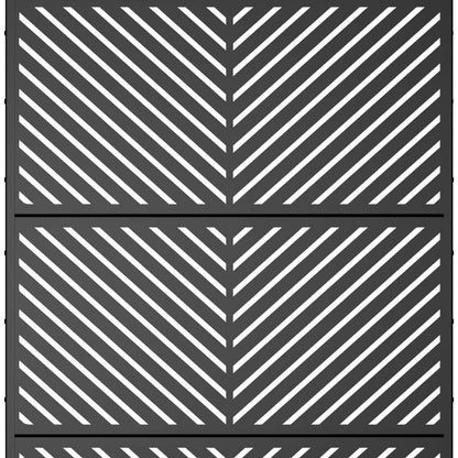 72" Black Metal Six Panel Screen Room Divider HomeRoots