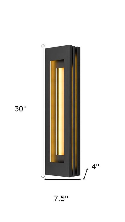 Black LED Dimmable Outdoor Hanging Light HomeRoots